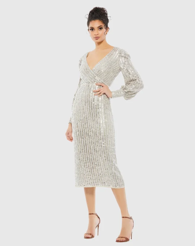 LONG SLEEVE MIDI DRESS - FINAL SALE