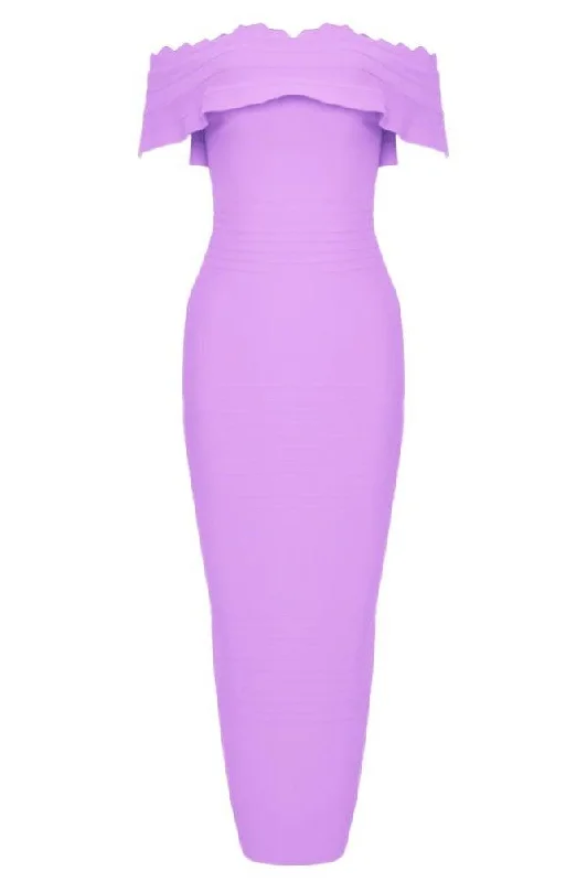 Billie Bandage Midi Dress - Violet Purple