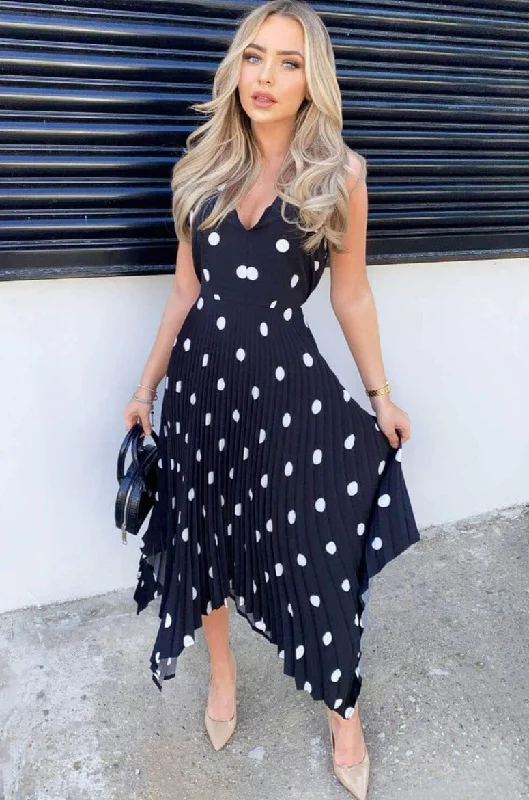 AX Paris Orlena Black Polka Dot Dress