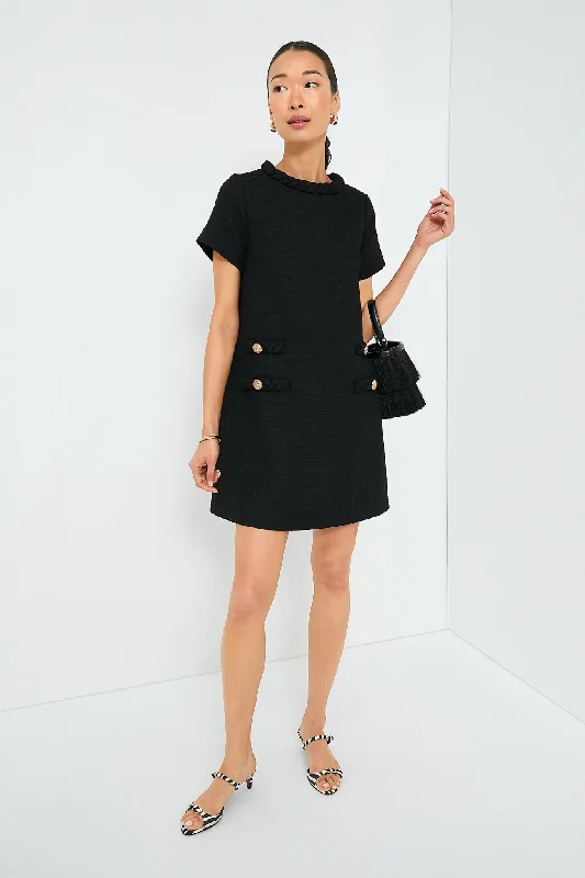 Black Tweed Jackie Dress