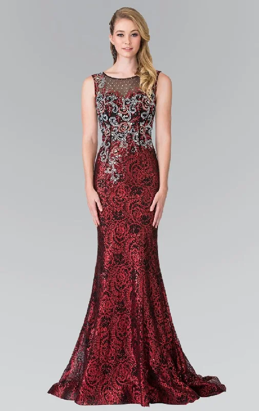 Elizabeth K - GL2341 Sleeveless Beaded Long Dress