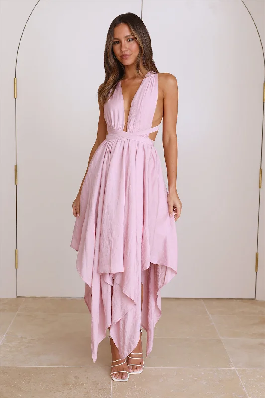 Lover Wanted Midi Dress Pink