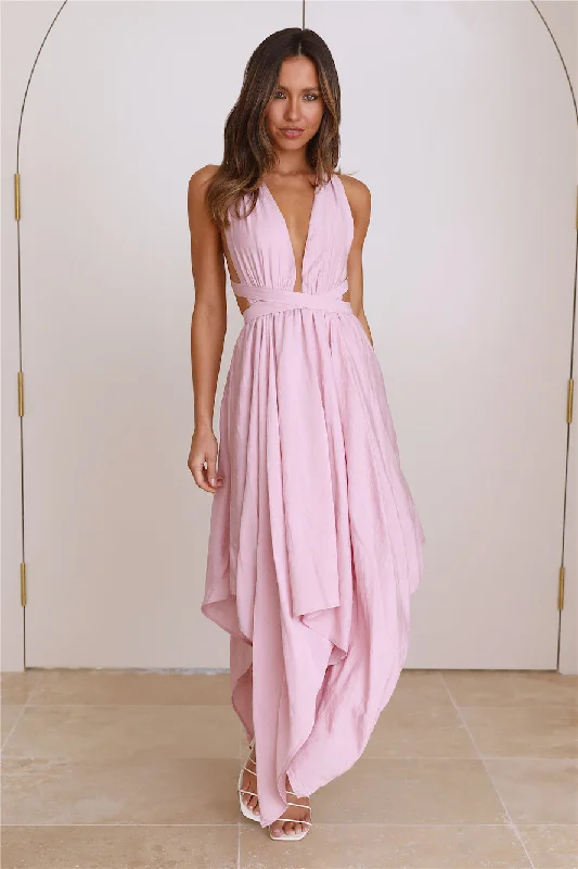 Lover Wanted Midi Dress Pink