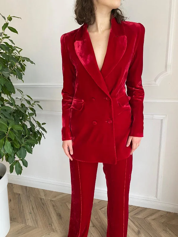 Velvet Crimson Blazer