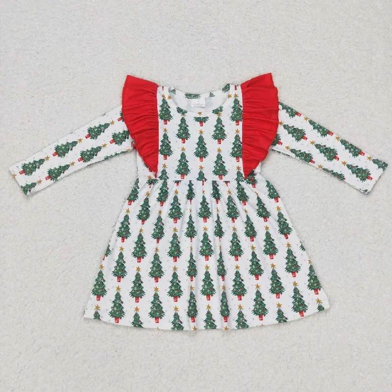 GLD0377 baby girl Christmas tree winter long sleeve