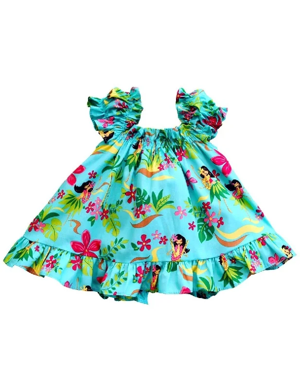 Baby Clothes 2 Piece Capri Set Little Hula Girl