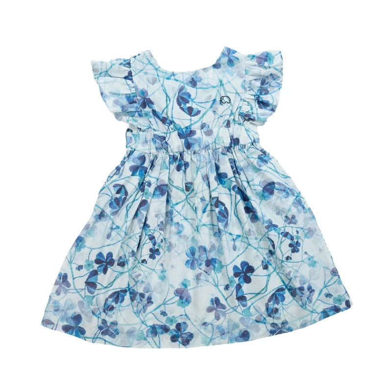 Blue Floral Dress for Stylish Girls