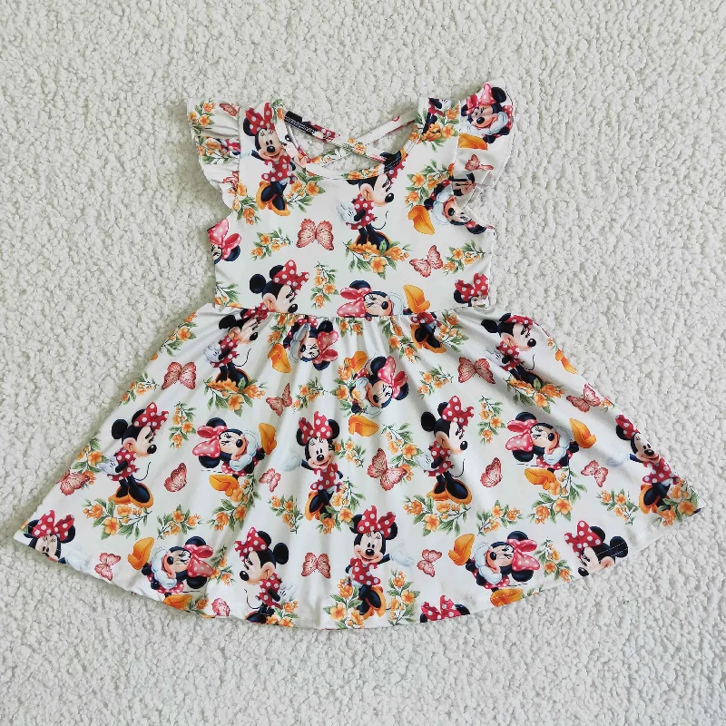 cartoon flutter sleeve Dresses