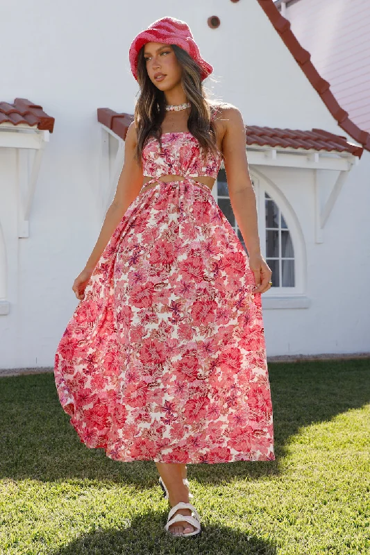 Daydreams In Spring Maxi Dress Pink