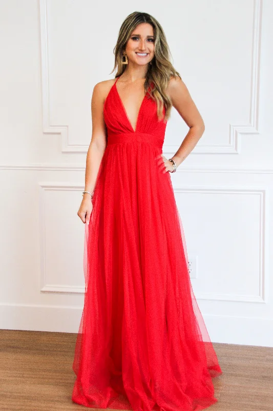 Forever Love Maxi Dress: Red