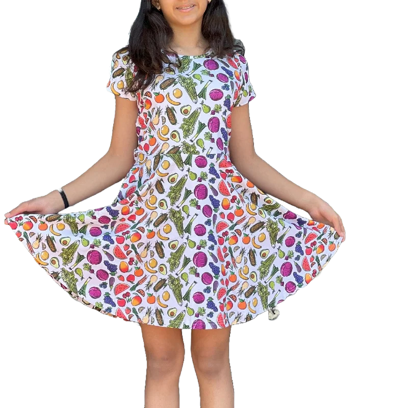 Fruits & Veggies Kids Twirl Dress [FINAL SALE]