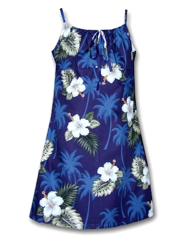 Girls Flower Dress Spaghetti Straps Tropical Ka Pua