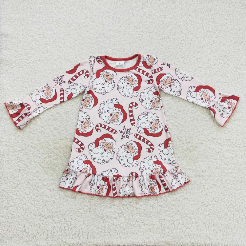 GLD0347 baby girl dresses santa claus girl christmas dress