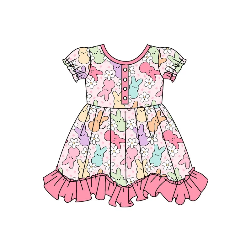 GSD0529 pre-order baby girl  clothes girl rabbit summer twirl dress