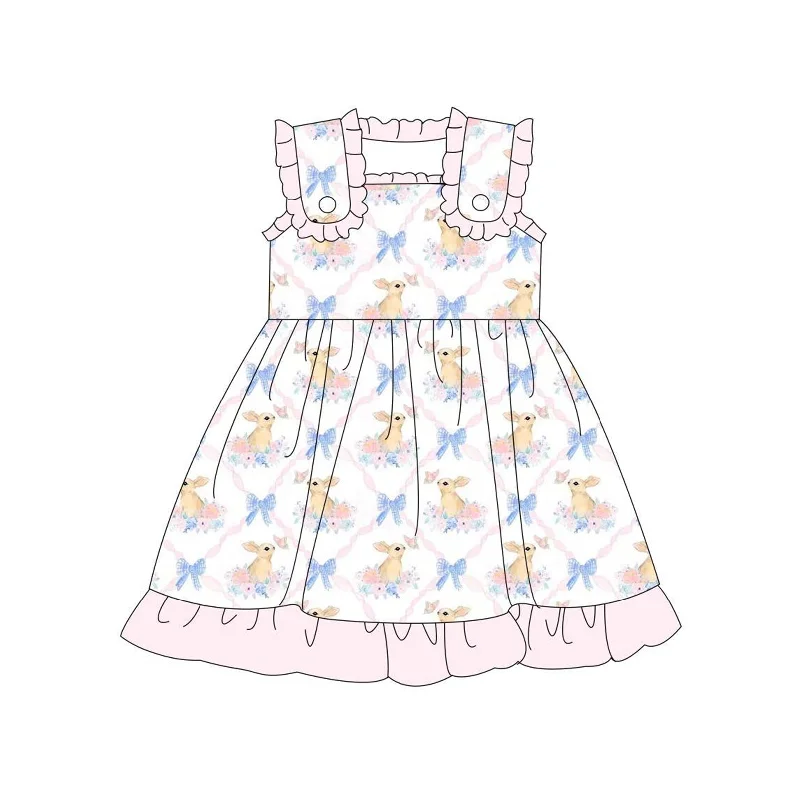 GSD0562 pre-order baby girl  clothes girl bunny easter summer dress