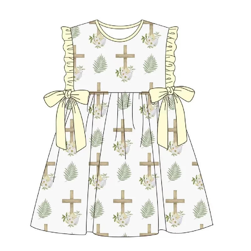 GSD0571 pre-order baby girl  clothes girl cross easter summer dress