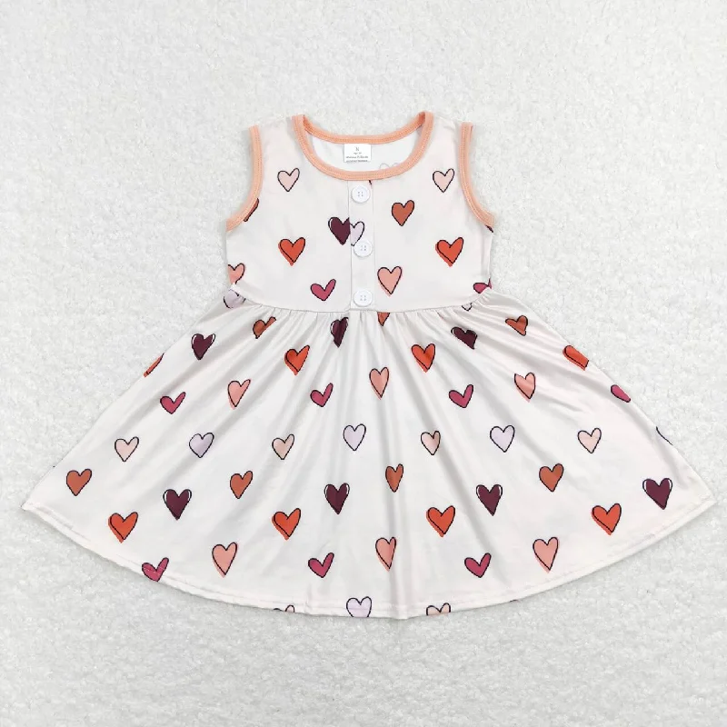 GSD0617  baby girl clothes girl Love Valentine's Day dress