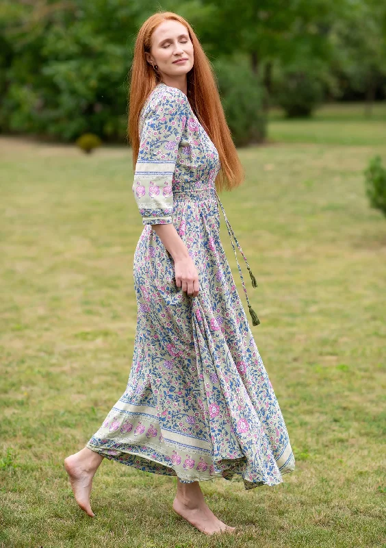 Isabella Flowers Green Dress