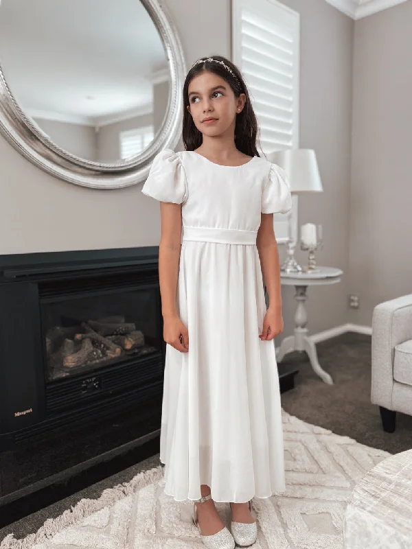 Leia Girls White Dress - SECONDS