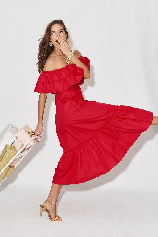 Lula Maxi Dress In Red