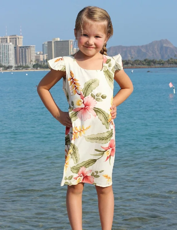 Orchid Pua Girls Hawaiian Sundress