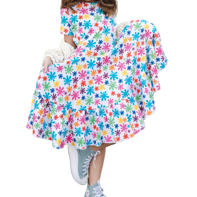 Paint Splats Kids Twirl Dress