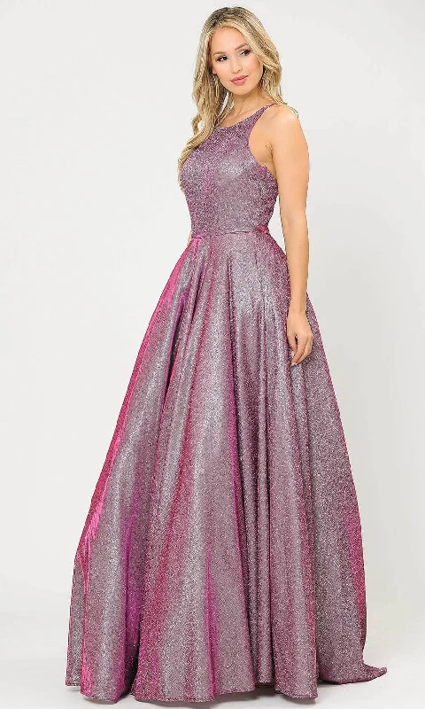 Poly USA 8436 - Sleeveless A-Line Glitter Dress