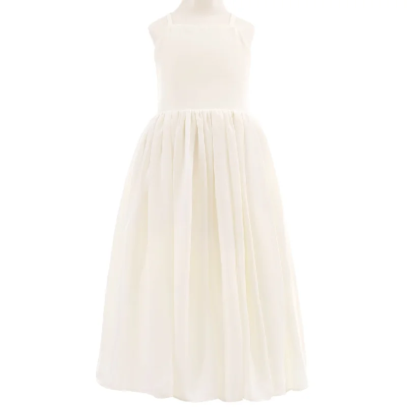 Sofia Girls French Chiffon Ivory Dress