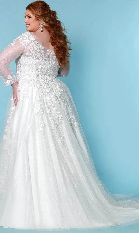 Sydney's Closet Bridal - SC5267 Embroidered Glitter Bridal Gown