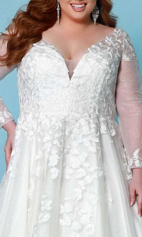 Sydney's Closet Bridal - SC5267 Embroidered Glitter Bridal Gown