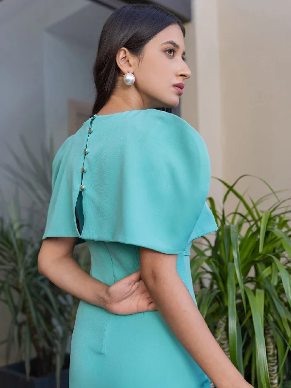 Turquoise Overlap Dress