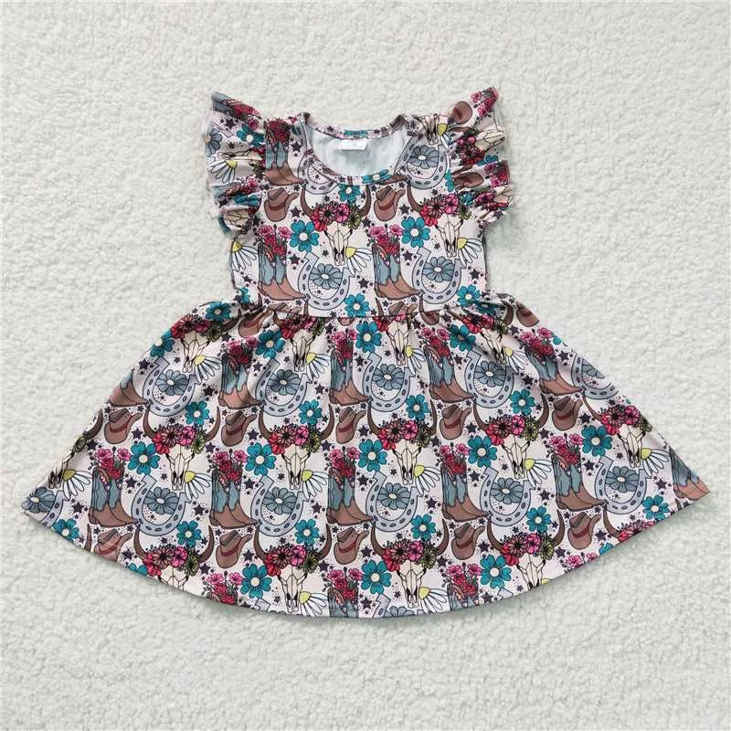 western cow & boot Dress GSD0165