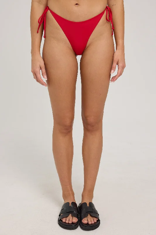 L&t India Side Tie Bikini Bottom Red