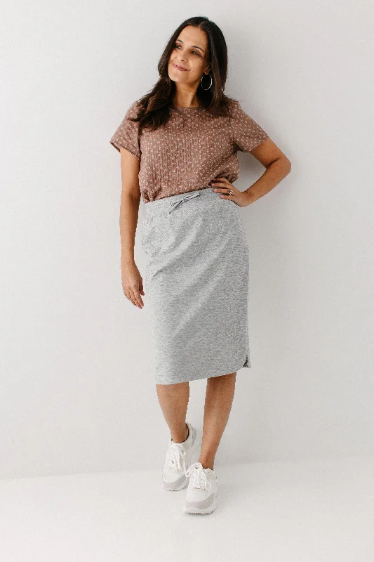 'Olivia' Skirt in Heather Grey FINAL SALE