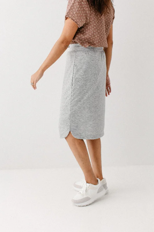 'Olivia' Skirt in Heather Grey FINAL SALE