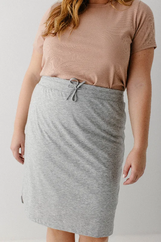 'Olivia' Skirt in Heather Grey FINAL SALE