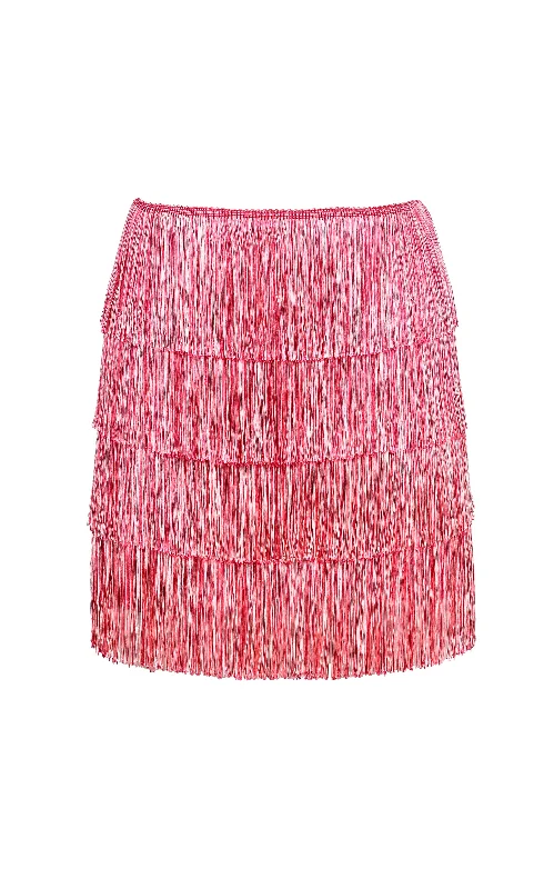 Sunrise Fringe Mini Skirt