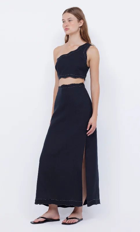 TALLULAH MAXI SKIRT - BLACK/BLACK