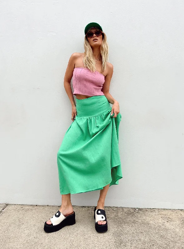 Carol Maxi Skirt Green