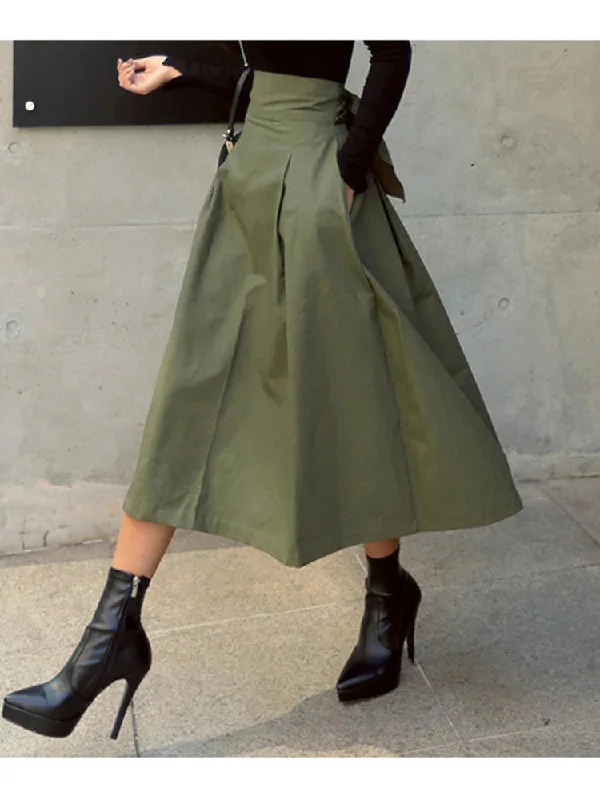 Korean Fashion Swing Bow Slim Wild Skirt