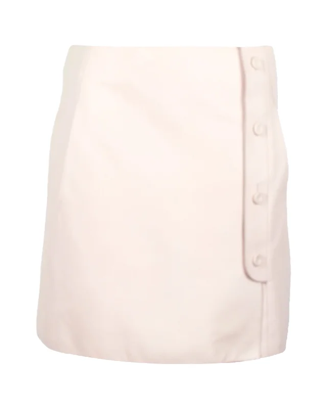 Hermes Skirt in Pastel Pink Leather