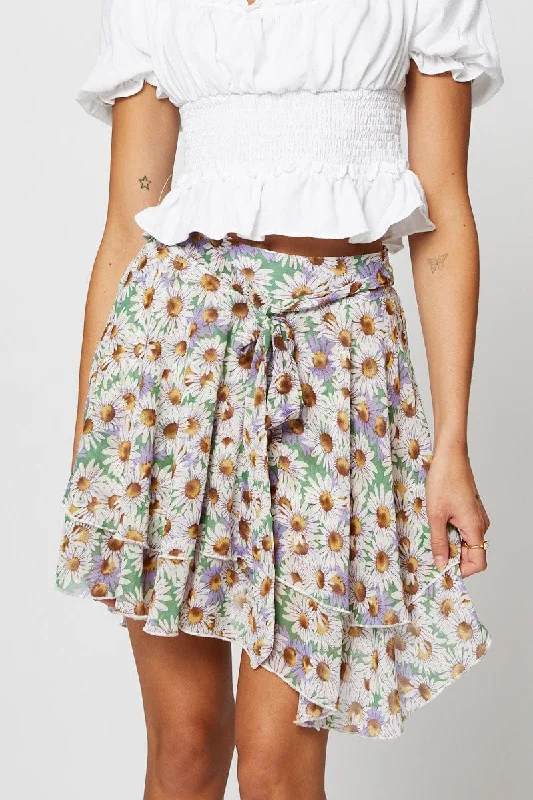 Print Skater Skirt