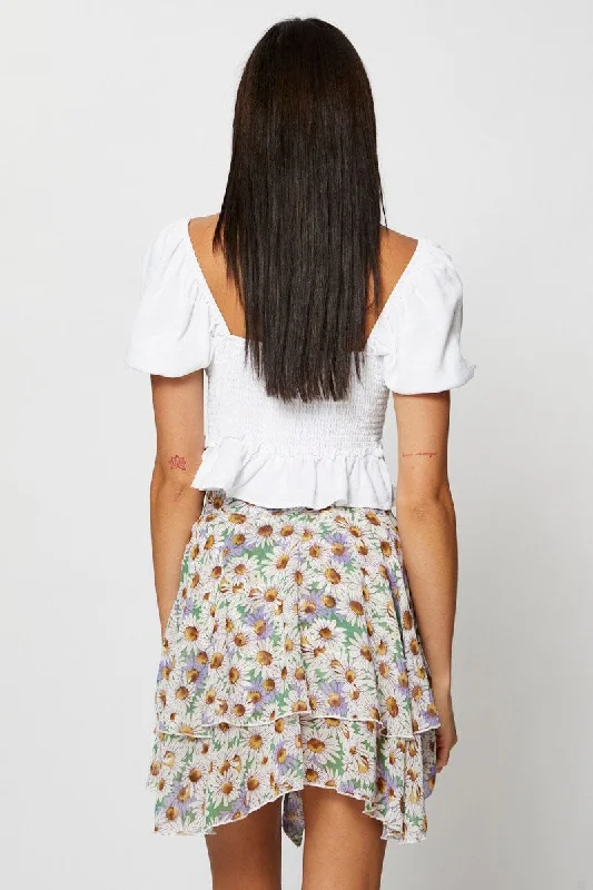 Print Skater Skirt