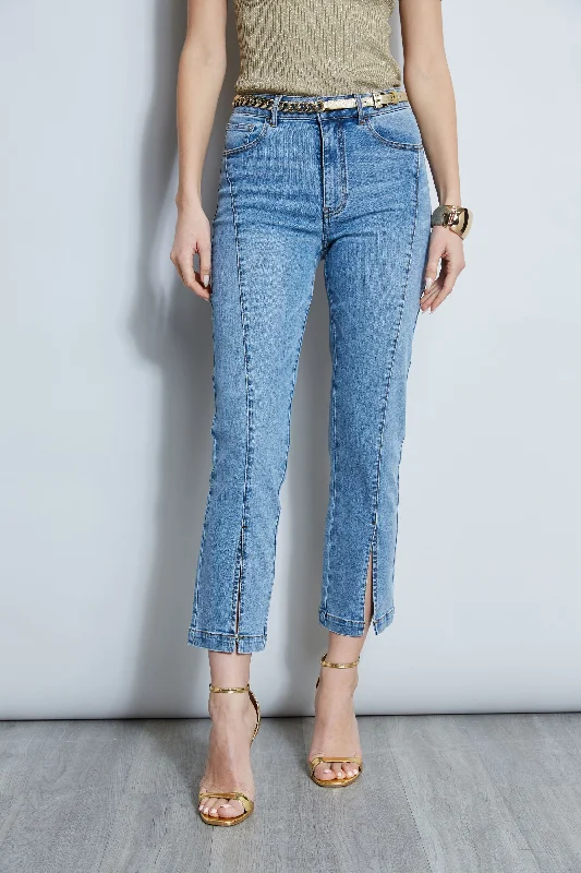 Slit Front Denim Pant