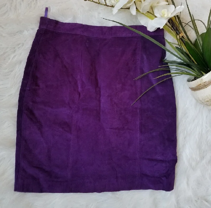 Vintage Purple suede mini skirt sz 16