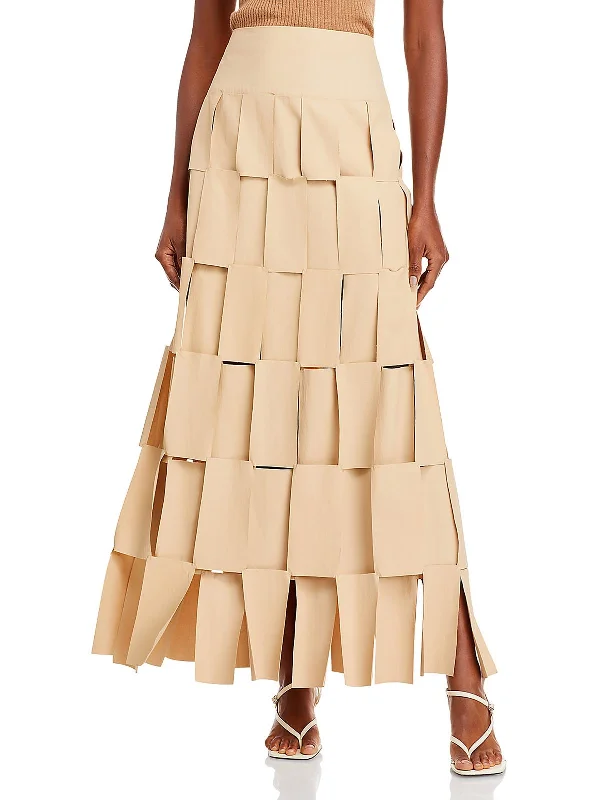 Womens Cut-Out Long Maxi Skirt